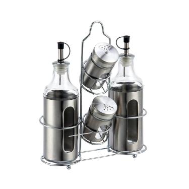 Imagem de Galheteiro Dynasty com Suporte em Aço Inox - 4 Peças 