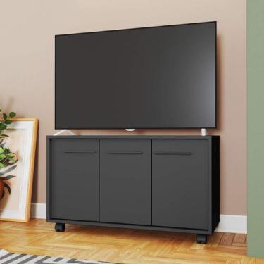 Imagem de Rack para TV até 40 Polegadas 90cm com 3 Portas e Rodízio BRV Móveis, 