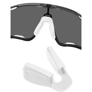 Imagem de Protetores de nariz de substituição para óculos de sol Oakley Jaw-Breaker OO9290/Jaw-Breaker OO9270 - Branco