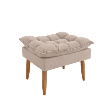 Imagem de Puff Moderno Luxo Sala Sofisticação Cozinha Escritório Bege