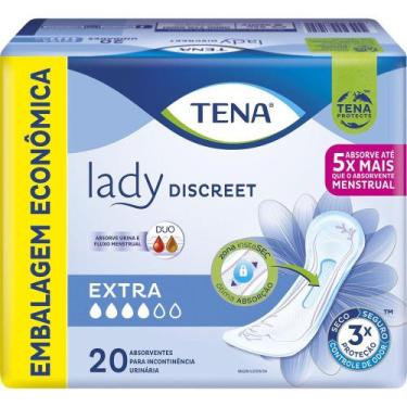 Imagem de Absorvente para Incontinência Urinária Tena Lady Discreet Extra 20 Uni