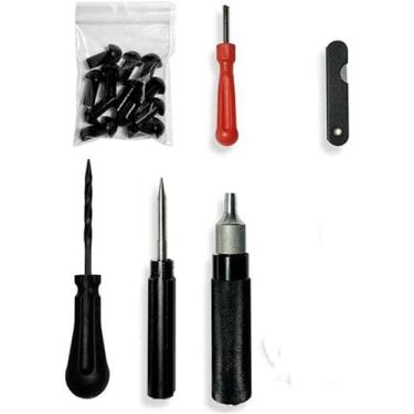 Imagem de Plugues de inserção de reparo de pneu de motocicleta, kit de reparo de perfuração de pneu externo plugues em forma de cogumelo kit de reparo de plugue de pneu sem câmara para motocicleta