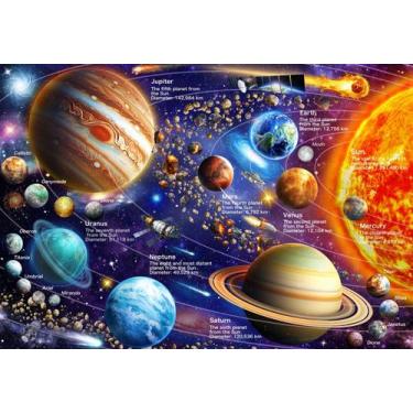 Imagem de Brinquedo científico Puzzle JOYZEXY Solar System 100 peças para crianç