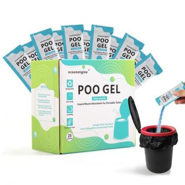 Imagem de Gel absorvente de banheiro portátil oceanengine (25 pacotes)
