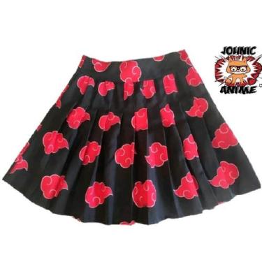Imagem de Saia Pregueada Akatsuki Naruto Nuvem Cosplay Anime, P
