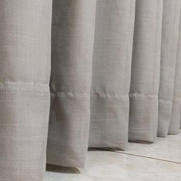 Imagem de Cortina Wave Trilho Suíço Duplo  Voil Linho Com Forro Blackout 6,00x2,