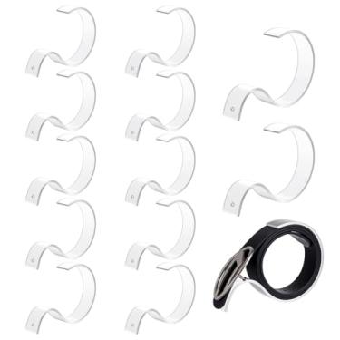 Imagem de PH PandaHall 15 peças de suporte de exibição de cinto de acrílico transparente, organizador de cinto único, organizador de armário para homens e mulheres, uso doméstico, 15,7 x 2,9 x 10 cm