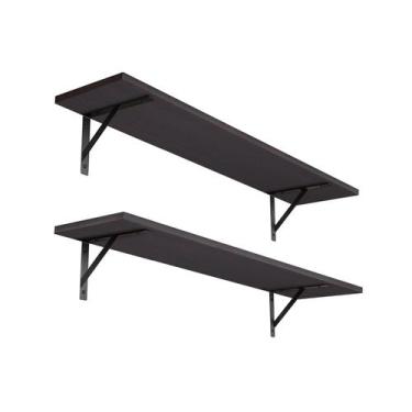 Imagem de Prateleiras de parede DINZI LVJ Long 80cm Conjunto de 2 Expresso Metal