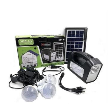 Imagem de Kit de acampamento de emergência com holofote solar GDPLUS GD-8 36h - 