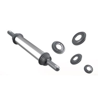 Imagem de Rolo De Massa 28cm Cromado Com Reguladores de Altura AND - Anodilar