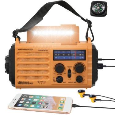 Imagem de Banco de energia solar com manivela Weather Radio Mesqool 5000