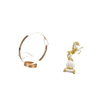 Imagem de Bothyi Estatueta de Cavalo, Estátua Moderna, Escultura Animal, Suporte de Metal para Vinho, Suporte de Ferro para Garrafa de Vinho Tinto, Ornamento de Mesa,