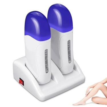 Imagem de Kit Depilação Cera, Termocera para Depilação, Aquecedor de Cera Roll On, Kit Base Dupla com 2 Aquecedores de Cera Roll-On, Base Dupla + 2 Rollon