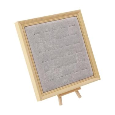 Imagem de UxicRuya Expositor de Anéis, Expositor de Armazenamento, Compartimento de Veludo com Suporte, Bandeja de Mesa para Joias, Inserções para Loja, Varejo, 30 Vagas