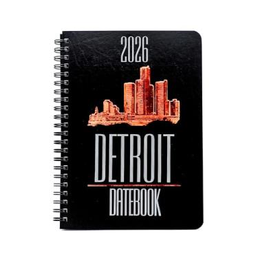 Imagem de Agenda de datas e planejador urbano de Detroit, Michigan 2026 - Guia de recursos com visualizações diárias, semanais e mensais - Calendário de referência de 3 anos, guia de caderno de viagem multiuso
