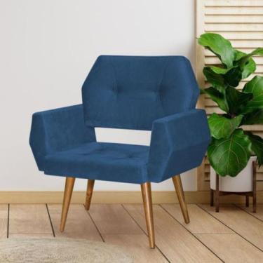 Imagem de Poltrona Breda Decorativa Estofada Sala Quarto Escritório - Estofados 