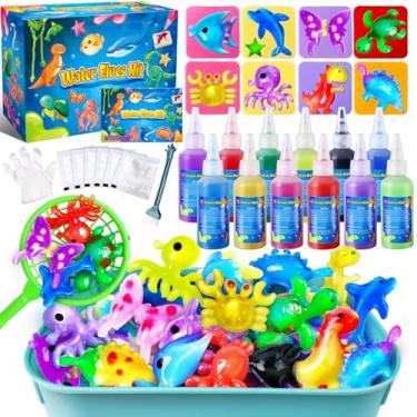 Imagem de Kacwsoay Kit De Brinquedos Mágicos Elfo Aquático Em Gel Para Crianças - Animais Estimação Fadas Aquáticas Com 12 Cores, Artesanato Fazer Squishies, Presentes Aniversário Meninos E Meninas