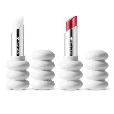 Imagem de YOUNG VISION Pacote duplo de batom hidratante – 2 tons hidratantes, longa duração, textura cremosa, 6 opções de cores, fórmula rica em umidade, ideal para lábios macios e carnudos