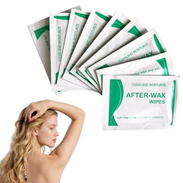 Imagem de Lenços After Wax 30 peças – Toalhetes de óleo pós-remoção de pelos para remoção de resíduos sem esforço e calmante da pele com óleo de Aloe e Prunus – Pacote de refil para tratamento facial e corporal