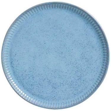 Imagem de Prato Raso 27,5cm Cerâmica Azul Linhas Breeze Avulso Porto Brasil Jant