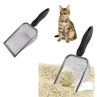 Imagem de Pa Coletora Fezes Coco Kit 2 Uni Higienica Gato Cachorro Pet Animais E