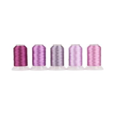 Imagem de Conjunto De Linha De Bordado Premium De 80 Cores 500M 40WT Para Máquin