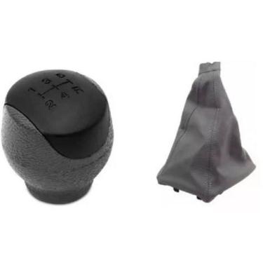 Imagem de Bola Manopla Preta + Coifa Câmbio Fiat Strada 2007 a 2011