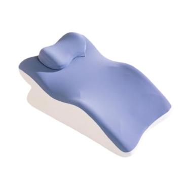 Imagem de predolo Travesseiro de Cama para Sentar, Multifuncional para Costas, Pescoço, Ergonômico para Adultos, Apoio para Pernas Elevatório para Dormir, azul