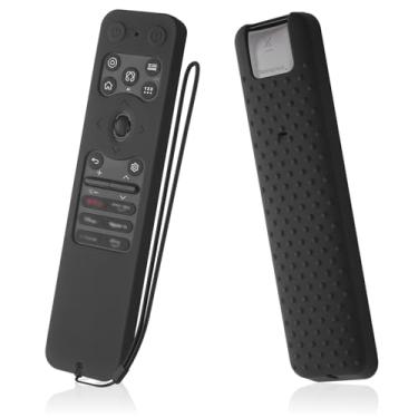 Imagem de AKSHFETH Capa de silicone para controle remoto LG MR25GA compatível com LG OLED Smart TV C5 B5 G5 M5 série M5 capa protetora remota (preto)