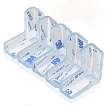 Imagem de Conjunto de 40 protetores de canto de silicone para mesa com adesivo, adequado para móveis de quarto e cozinha