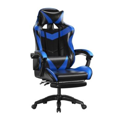Imagem de Cadeira Gamer Para EscritóRio, Casa E UniversitáRio, ReclinaçãO E Altura AjustáVel, Conforto VersáTil(AZUL)