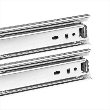 Imagem de Corrediça Reforçada Trilho Telescópico Gaveta 30Cm 30Kg Par