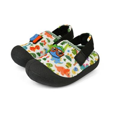 Imagem de Sapatinho Bebê Menino Babuche Infantil Conforto Verão Branco Colorido 