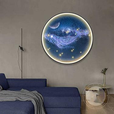 Imagem de Decoração de parede de arte de parede com faixa de LED, arte de parede de luxo de metal, decoração de parede de quarto de baleia, esculturas de parede modernas decoração de casa para sala de estar