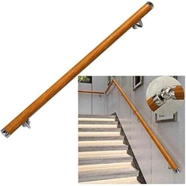 Imagem de Corrimãos Para Escadas Corrimão Corrimão De Escada De Madeira Interna Corrimão De Madeira Villa Loft Corrimão Jardim De Infância Casa De Idosos Contra A Parede Simples, A, 50cm