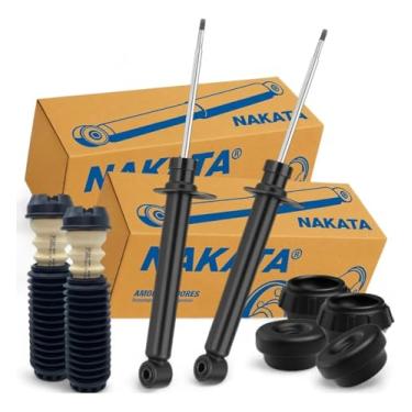 Imagem de Kit 2 Amortecedores Traseiros + Batentes Coifa + Buchas Compatível com Gol G2 G3 G4 Parati 1998 a 2014 Suspensão Traseira Completa