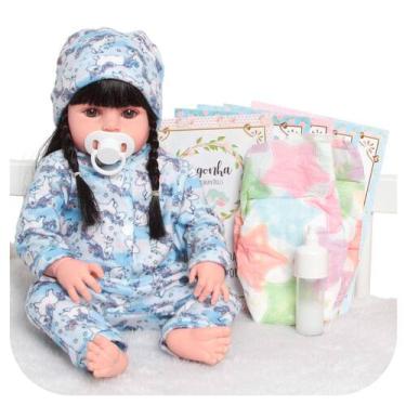 Imagem de Bebe Reborn Boneca de Silicone Realista Pijama Unicórnio - Cegonha Reb