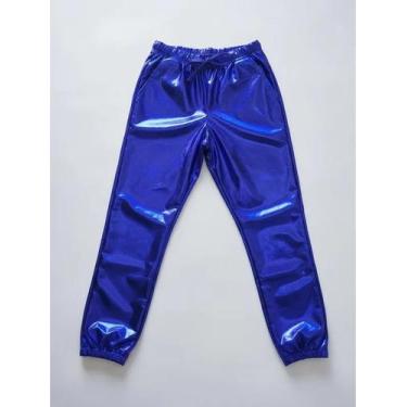 Imagem de Calça Jogger Infantil Holografica - Avm Confecções, Azul, 4