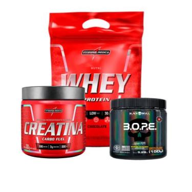 Imagem de Kit Nutri Whey Protein, Creatina 300g e Pré Treino Bope 150g - Integra