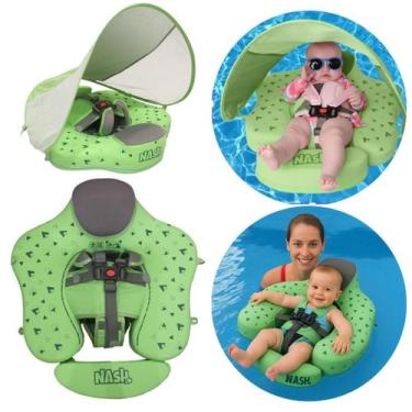 Imagem de Boia Bote Infantil Bebê Cobertura Proteção Solar Original Piscina - Na