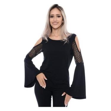 Imagem de Blusa Manga Flare Ombros Vazados Talita B'Bonnie-Feminino