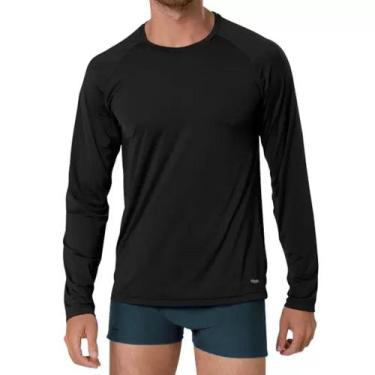 Imagem de Camiseta Manga Longa Proteção Uv50+ Beachwear Mash 309.01 Preta, G
