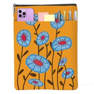 Imagem de Livros florais amantes presentes à prova d'água flor livro manga livro botânico livro protetor com zíper e bolso frontal livros capa capa capa para mulheres sua amiga aniversário leitura acessórios