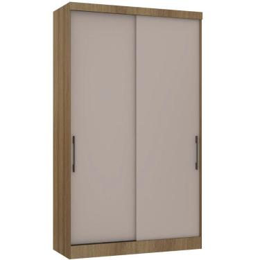 Imagem de Guarda Roupa Modulado 134,50cm 2 Portas De Correr Paris Luciane Móveis Avelã Pf Com Cinammon Pf