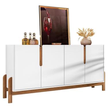 Imagem de Buffet Aparador Lizz 170cm 4 Portas Branco-cedro - Casa D Branco-cedro