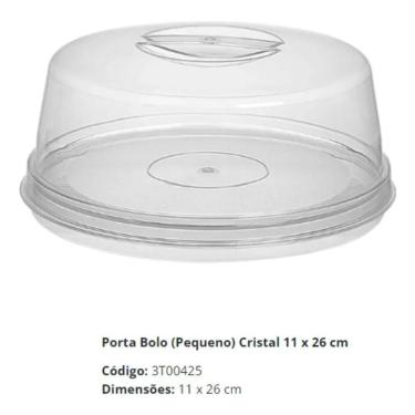 Imagem de Porta Bolos Boleira Em Acrílico Pequeno Sem Pedestal