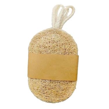 Imagem de Escova de lavar louça de bucha natural, ferramenta de lavar louça, escova de pano de bucha, estilo: elipse macia (papel de couro)