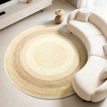 Imagem de Asrug Tapete redondo grande de 1,8 m, tapetes circulares de fazenda para sala de estar, antiderrapante, lavável à máquina, tapete redondo para cozinha, quarto, berçário, sala de jantar, tapete macio