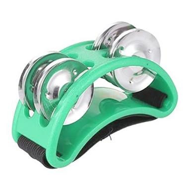Imagem de Generic Percussão de Pandeiro de pé, Som Nítido, Agitadores de Percussão de pé Portátil Ajustável, Multifuncional para Tambor de Guitarra (Verde)