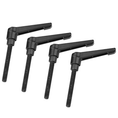 Imagem de Ymiko Gire a Alça de Travamento, Rosca Masculina Alças Ajustáveis ​​com de Fixação Ajustável 4pcs M8 Rosca Macho Ladra de Plástico Alavanca Botões de Máquina de Metal (Comprimento do parafuso 80MM)